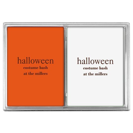 Big Word Halloween Double Deck Playing Cards